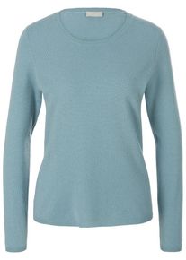 include - Rundhals-Pullover aus Schurwolle und Kaschmir, türkis, Gr. 36 / S - Schurwolle
