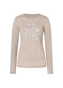 Merinoshirt super.natural Hodgepodge L/S Damen (Gr M |beige)