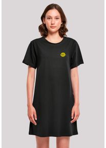 F4NT4STIC Damen Shirtkleid "Lemon Cute Face Bestickt", schwarz, casual, Gr. 5XL, Obermaterial: 100% Baumwolle, Kleider, Premium Qualität