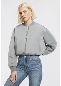 BOSS Orange Damen Bomberjacke "Paddana Premium Damenmode", blau, casual, Gr. 46, unifarben, Web, Obermaterial: 100% Polyester, Jacken, im