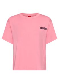 HUGO UNDERWEAR Damen Rundhalsshirt "UNITE_T-SHIRT", Gr. L, rot, Single Jersey, Obermaterial: 93% Viskose, 7% Elasthan, casual, Shirts, mit Logo-Print
