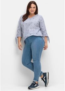 sheego Große Größen Jeggings in Power-Stretch-Qualität, blue denim, Größe 96 - Damen