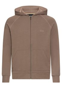 BOSS Herren Kapuzensweatjacke "Mix&Match Jacket H", Gr. Smedunkelbraun, Sweatware, Obermaterial: 95% Baumwolle, 5% Elasthan, casual, Sweatjacken, mit