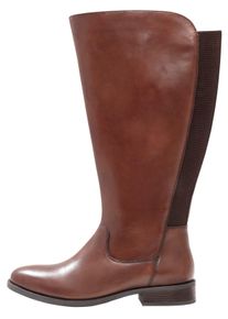sheego Große Größen Weitschaftstiefel mit elastischem Einsatz, braun, Größe 43 - Damen