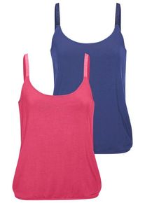 Vivance Trägertop 'mit elastischen Glitzerträgern' mehrfarbig Gr. 48/50 für Damen. Tiefer Rundhals und Glitzerdetails. Nachhaltig.