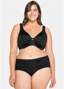 sheego Große Größen Bügel-BH mit nahtlosen Cups, schwarz, Größe 90C - Damen
