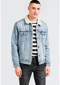 Levi's LEVI'S Herren Kurzjacke "SHERPA", grau, casual, Gr. XL, Denim/Jeans, Obermaterial: 100% Baumwolle, Jacken, mit Sherpa Fütterung