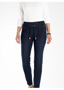 Classic Basics Damen Schlupfjeans, blau, Gr. 19, unifarben, 81% Baumwolle, 17% Polyester, 2% Elasthan, Jeans