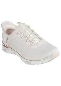 Skechers Damen Slip-On Sneaker "GLIDE-STEP GRATIFY-PACE", Gr. 36, beige, Textil, casual, Schuhe, Schlupfschuh, Komfortschuh mit elastischer Schnürung