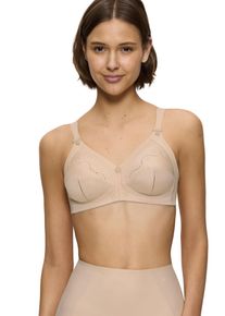 Triumph Damen Bügelloser BH "Doreen + Cotton 01 N", Gr. 85, beige, Microtouch, Obermaterial: 35% Polyester, 29% Polyamid, 22% Baumwolle, 13%