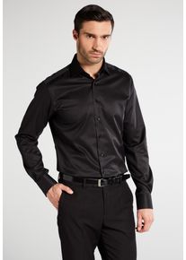 Eterna Herren Langarmhemd "MODERN FIT", schwarz, Gr. 43, Twill, 100% cotton, Hemden, NON IRON (bügelfrei)