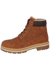 Tom Tailor Herren Winterboots, Gr. 40, braun, Lederimitat, Textil, sportlich, Schuhe, mit gepolstertem Schaftrand