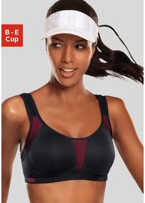 H.I.S. H.I.S Damen Sport-BH, Gr. 100, schwarz, Microtouch, Obermaterial: 90% Polyester (COOLMAX), 10% Elasthan (LYCRA), sportlich, BHs, ohne Bügel mit