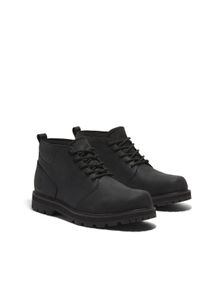 Timberland Herren Schnürboots "BRITTON ROAD MID LACE UP WATERPROOF CHUKKA BOOT", Gr. 44, schwarz, Leder, Synthetik, sportlich, Schuhe, Winterstiefel,