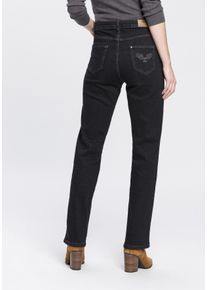 Arizona Damen Gerade Jeans "Comfort-Fit", schwarz, Basic, Gr. 76, clean, Jeans, Obermaterial: 98% Baumwolle, 2% Elasthan, Jeans, High Waist