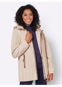 Casual Looks Damen Langjacke, beige, Gr. 40, unifarben, 100% Polyester, Jacken