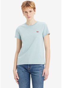 Levi's LEVI'S Damen T-Shirt "The perfect Tee", blau, casual, Gr. XXS, Jersey, Obermaterial: 100% Baumwolle, Shirts, mit kleiner Logo-Stickerei