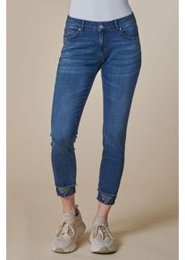 Zhrill Damen Regular-fit-Jeans "NOVA", blau, casual, Gr. 27, Denim/Jeans, Obermaterial: 79% Baumwolle, 12% Lyocell, 6% Elastomultiester, 3% Elasthan,
