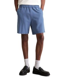 Marc O'Polo Herren Shorts "fein strukturiert aus Bio-Baumwolle"cerulean blau, Gr. L, MARC O'POLO DENIM, unifarben, Obermaterial: 100% Baumwolle, Hosen