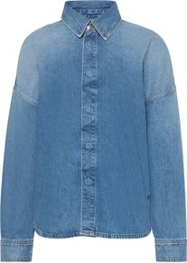 Damen Hemdbluse "RLXD LNN DNM SHRT DY"daytona, feminin, Gr. XL, Calvin Klein Jeans, unifarben, Web, Obermaterial: 70% Baumwolle, 30% Leinen, Blusen,