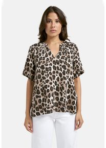 Smith & Soul SMITH & SOUL Damen Kurzarmblusenougat print, casual, Gr. S, animal-print, Material: 100% Viskose, Blusen