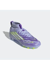 Fußballschuh "F50 SPARKFUSION LEAGUE FESTE BÖDEN/KUNSTRASEN E KINDER", adidas Performance, Gr. 38,5violet tone, lucid lemon, lila rush, Synthetik,