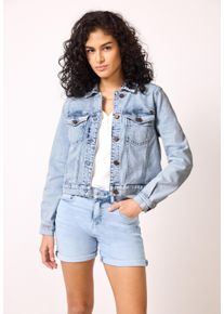 Damen Jeansjackeultrableached wash, casual, Gr. 34, STREET ONE STUDIO, unifarben, Jeans, 98% Baumwolle, 2% Elasthan, Jacken, mit Brusttaschen