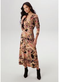 Damen Midikleidbeige, orange, braun, rosa, camel, schwarz, feminin, Gr. 40, Aniston SELECTED, gemustert, bedruckt, Single Jersey, Jersey,