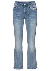 sheego by Joe Browns sheego Große Größen Bootcut-Jeans im Used-Look, light blue-denim, Größe 44 - Damen