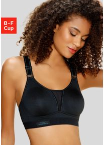 Venice Beach Damen Sport-BH, Gr. 85, schwarz, Microtouch, Obermaterial: 90% Polyester (COOLMAX), 10% Elasthan (LYCRA), sportlich, BHs, ohne Bügel für