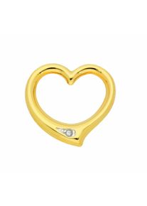 Adelia´s ADELIA ́S Damen Ketten-Anhänger "Damen 333 Gold Anhänger Swingheart mit Diamant", Damen, 0,005 ct VVS = sehr sehr kleine Einschlüsse, Gelbgold