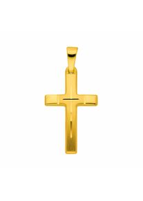 Adelia´s ADELIA ́S Damen Kette mit Anhänger "585 Gold Kreuz Anhänger", Gelbgold 585, gold, Gelbgold 585, Halsketten, Schmuckset - Set mit Halskette