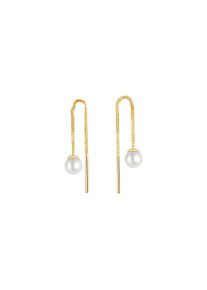 Vivance Damen Paar Ohrhänger "333/- Gelbgold glanz Süßwasserzuchtperle", ONE-SIZE, Gold, gelb, Gold, Ohrringe