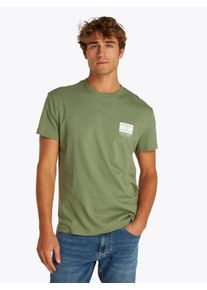 Tommy Jeans Herren T-Shirt "TJM REG DNA GRAPHIC TEE EXT", grün, casual, Gr. XXL, Single Jersey, Obermaterial: 100% Baumwolle, Shirts, mit