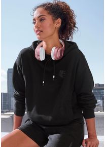 Buffalo Damen Kapuzenpullover, Gr. 32, schwarz, Sweatware, Obermaterial: 60% Baumwolle, 40% Polyester. Kapuzenfutter: 60% Baumwolle, 40% Polyester,