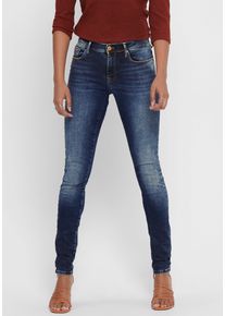 Only Damen Skinny-fit-Jeans "ONLSHAPE REG SK DNM REA4488", blau, casual, Gr. 31, Abriebeffekte, Denim/Jeans, Obermaterial: 91% Baumwolle, 7%