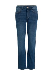 Vila Damen Straight-Jeans "VIALICE RW STRAIGHT JEANS MBD SOL91-NOOS", blau, modisch, Gr. 34, unifarben, Denim/Jeans, Obermaterial: 98% Baumwolle, 2%