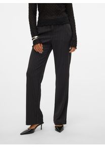 Véro Moda VERO MODA Damen Anzughose "VMMAYA MY MW STRAIGHT PRINT PANT NOOS", schwarz, modisch, Gr. XL, Nadelstreifen, Web, Obermaterial: 95% Polyester, 5%