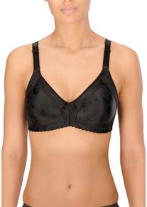Naturana Damen Minimizer-BH, Gr. 85, schwarz, Microtouch, Obermaterial: 93% Polyamid, 7% Elasthan, unifarben, Jacquardmuster, geblümt, klassisch,