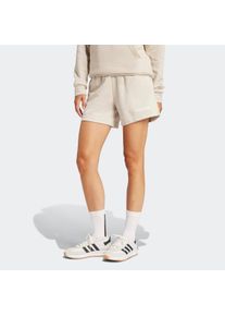 Damen Shorts "W LIN FT SHO", grau, sportlich, Gr. XL, adidas Sportswear, Obermaterial: 55% Baumwolle, 36% Polyester, 9% Viskose, Hosen