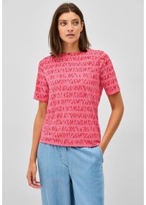Cecil Damen Print-Shirtglazed apple rot, casual, Gr. XXXL, bedruckt, Web, 50% Baumwolle, 50% Polyester, Shirts, aus elastischem Materialmix