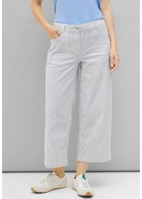 Cecil Damen 7/8-Hoseurban navy blau, casual, Gr. 27, gestreift, Web, 97% Baumwolle, 3% Elasthan, Hosen, High Waist