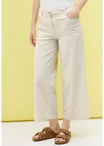 Cecil Damen 7/8-Hose, lila, casual, Gr. 34, gestreift, Web, 97% Baumwolle, 3% Elasthan, Hosen, High Waist