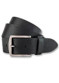 Bernd Götz BERND GÖTZ Damen Ledergürtel, schwarz, casual, Gr. 90, unifarben, Rindsleder, Gürtel, mit mattsilberner Dornschließe