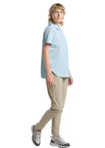 Jack Wolfskin Damen Funktionshemd "VANDRA", blau, sportlich, Gr. XL, Obermaterial: 85% Polyamid, 15% Elasthan, Hemden, Damen Kurzarmhemd, Atmungsaktiv