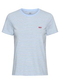 Levi's LEVI'S Damen T-Shirt "The perfect Tee"lse_tee chambray blau, casual, Gr. L, Jersey, Obermaterial: 100% Baumwolle, Shirts, mit kleiner Logo-Stickerei