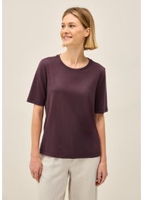 Cecil Damen T-Shirt, rot, Basic, Gr. XS, unifarben, Web, Stoff, 47% Baumwolle, 47% Modal, 6% Elasthan, Shirts, im soften Baumwoll-Mix