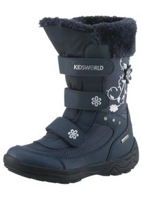 Kidsworld Kinder Snowboots "Mary V", Gr. 31, silber, Nylon, Lederimitat, casual, Schuhe, Klettstiefel, Winterstiefel mit wasserabweisender
