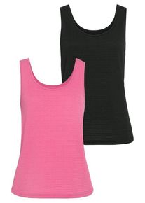 Vivance Strandtop 'aus bügelfreier Crêpe-Qualität' mehrfarbig Gr. 32/34 für Damen. Mit tiefer Rundhals. Lässig Geschnitten. Nachhaltig.