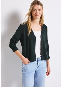 Street One Damen Shirtjackepine grove grün, casual, Gr. 40, unifarben, Web, Obermaterial: 72% Modal, 28% Polyester, Shirts, im Silk-Look